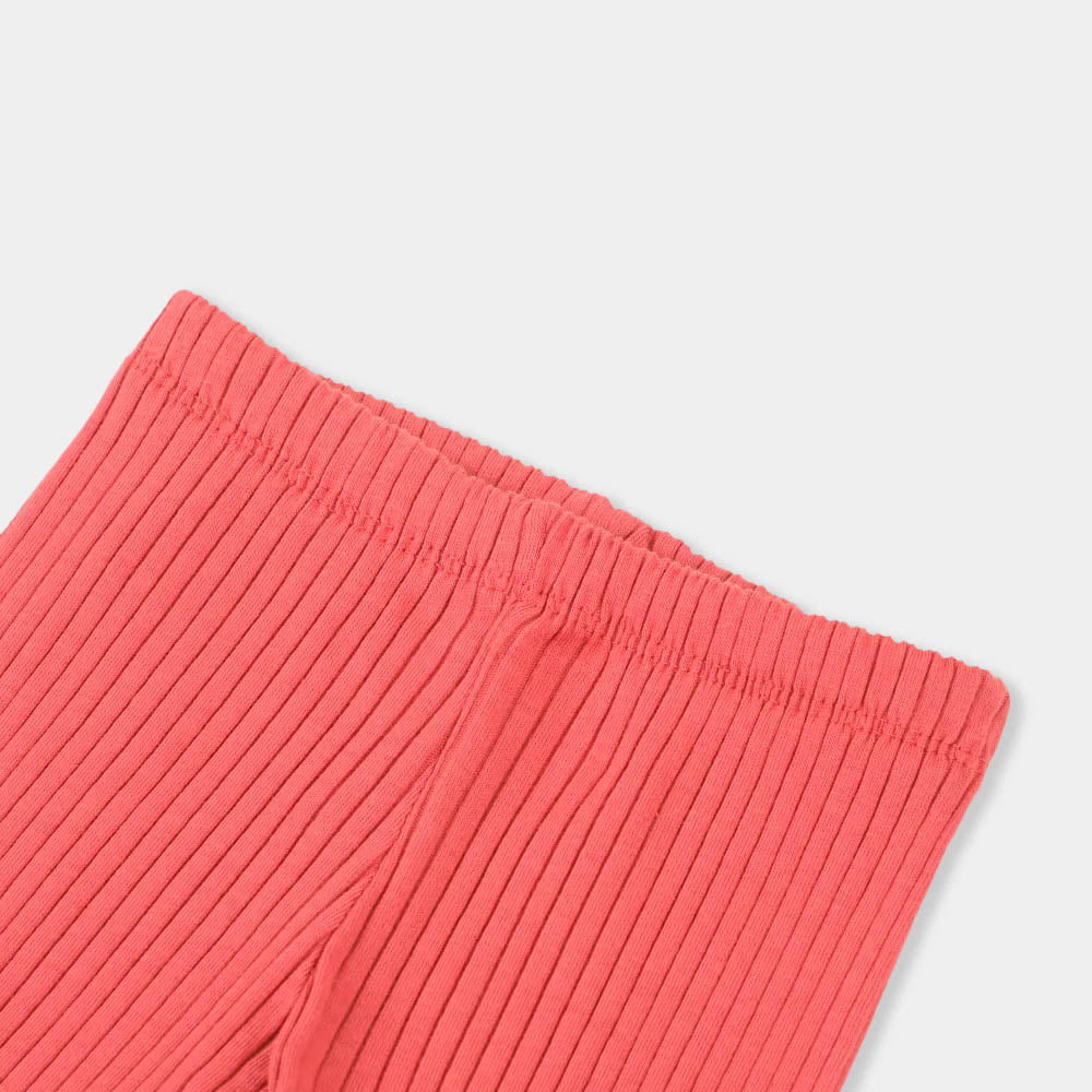 Girls Rib Tights - Pink