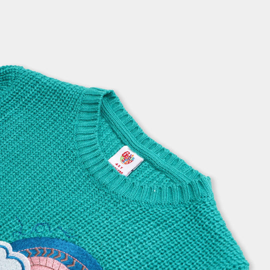 Girls Sweater Rainbow - S.Green