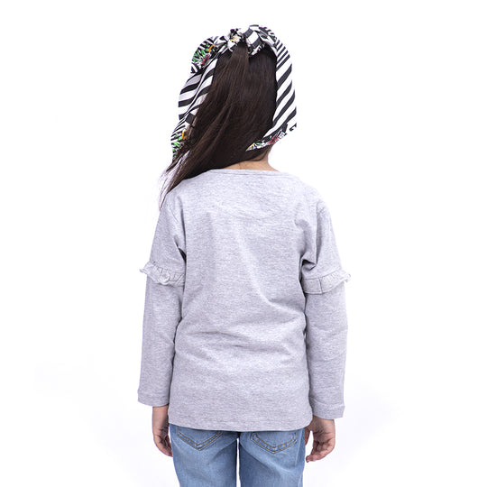 Today T-Shirt For Girls - Grey