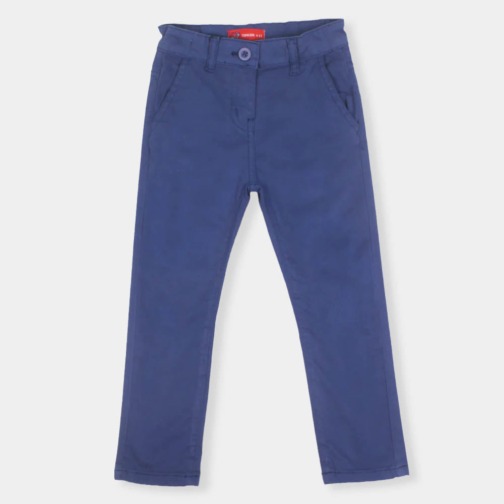 Girls Pant Cotton Basic - Navy Blue