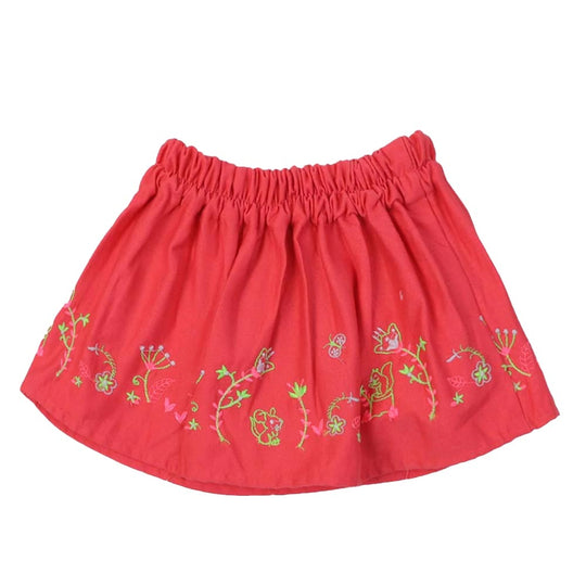 Infant Girls Skirts Flower Emb Hem - Pink