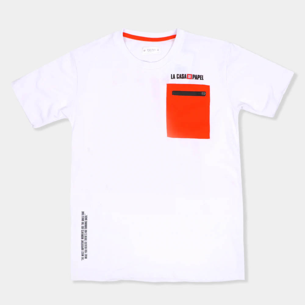 Teens Boys T-Shirt H/S Bella - White