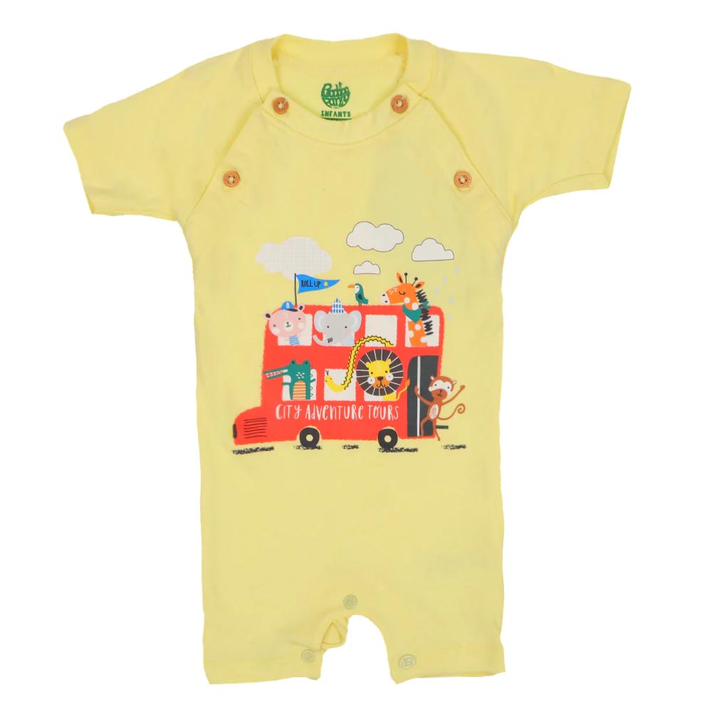 Infant Boys Knitted Romper City Adventure - Yellow