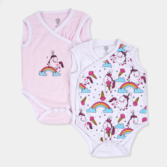 Girls Romper  2 pcs Set - Pink White