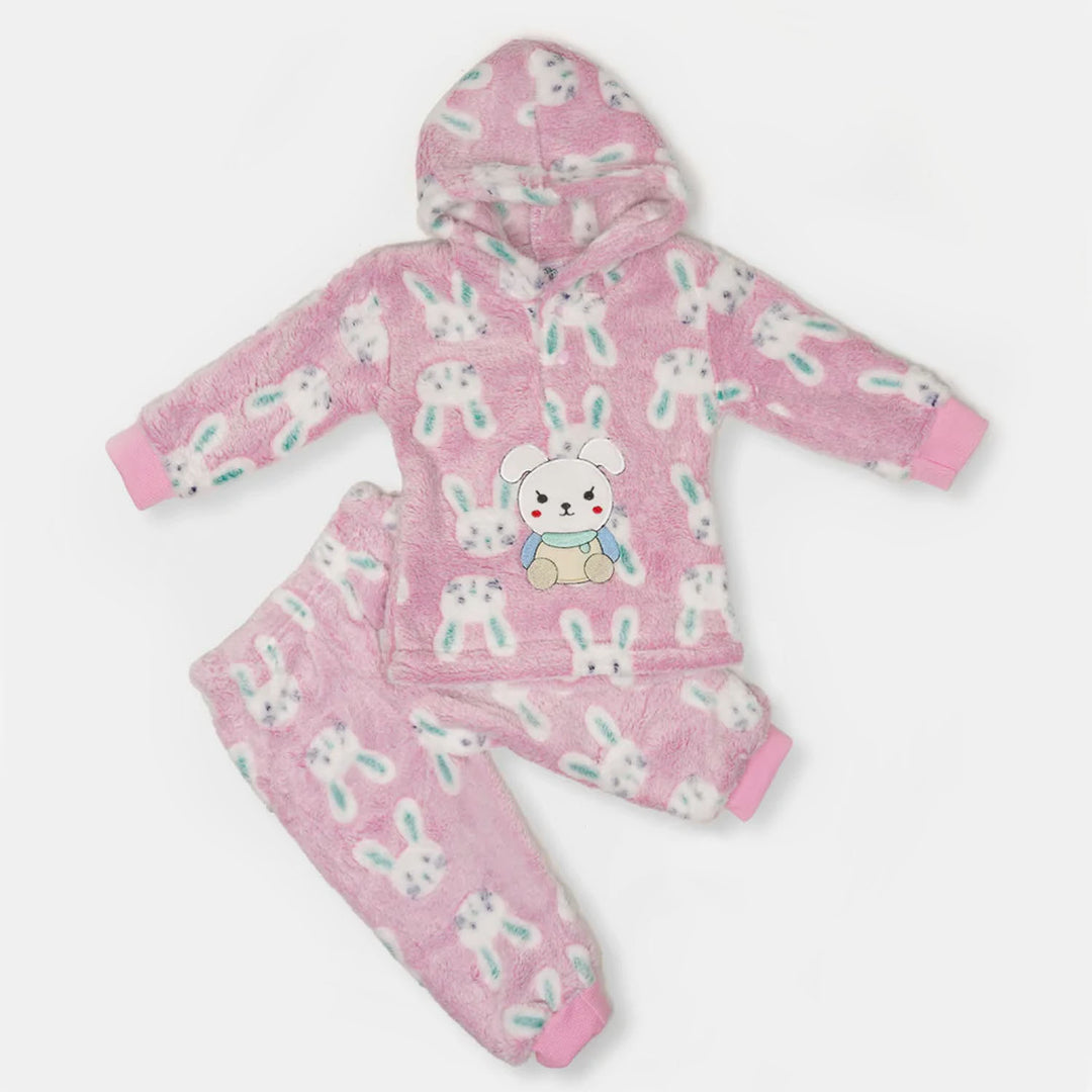 Unisex Hooded Infant 2 PCs Suit - Rabbit