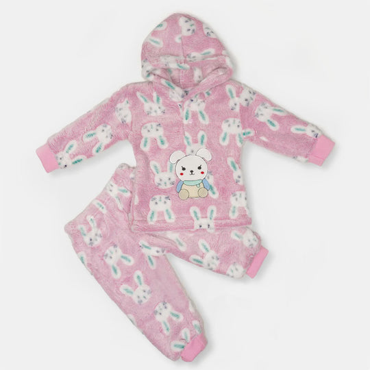 Unisex Hooded Infant 2 PCs Suit - Rabbit
