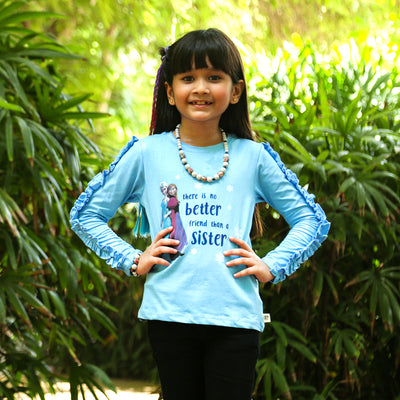 Better Sister T-Shirt For Girls - Blue