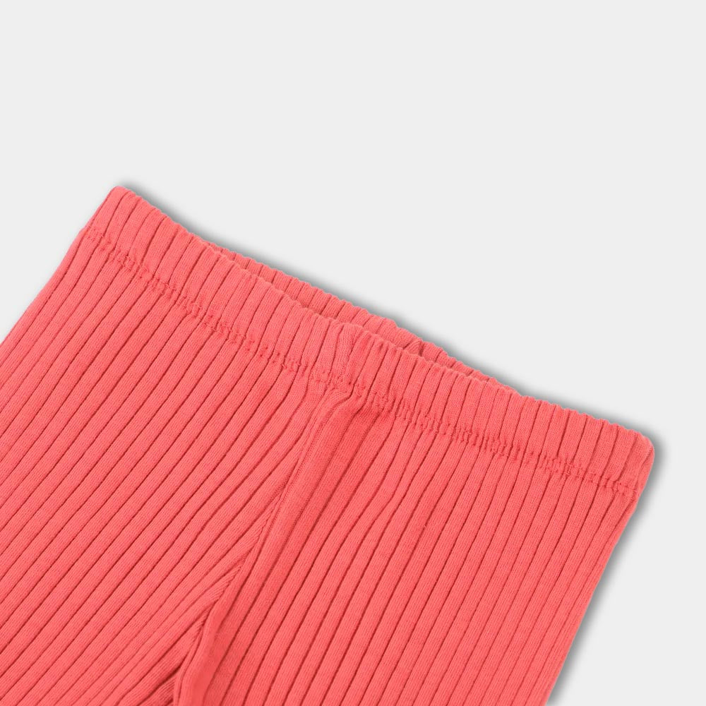 Infant Girls Rib Tights - Pink