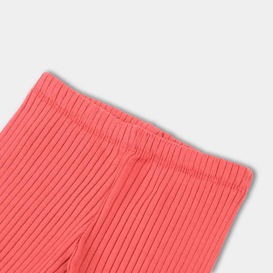 Infant Girls Rib Tights - Pink