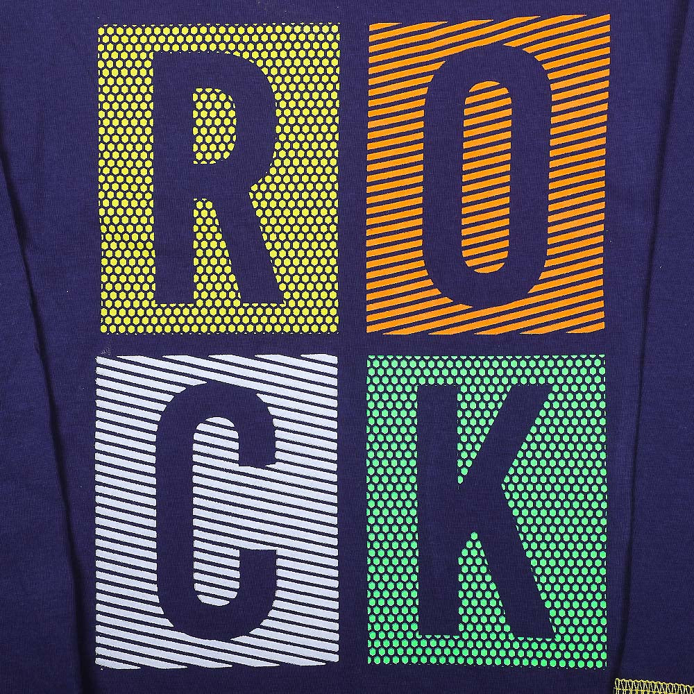 Rock T-Shirt For Boys - Navy