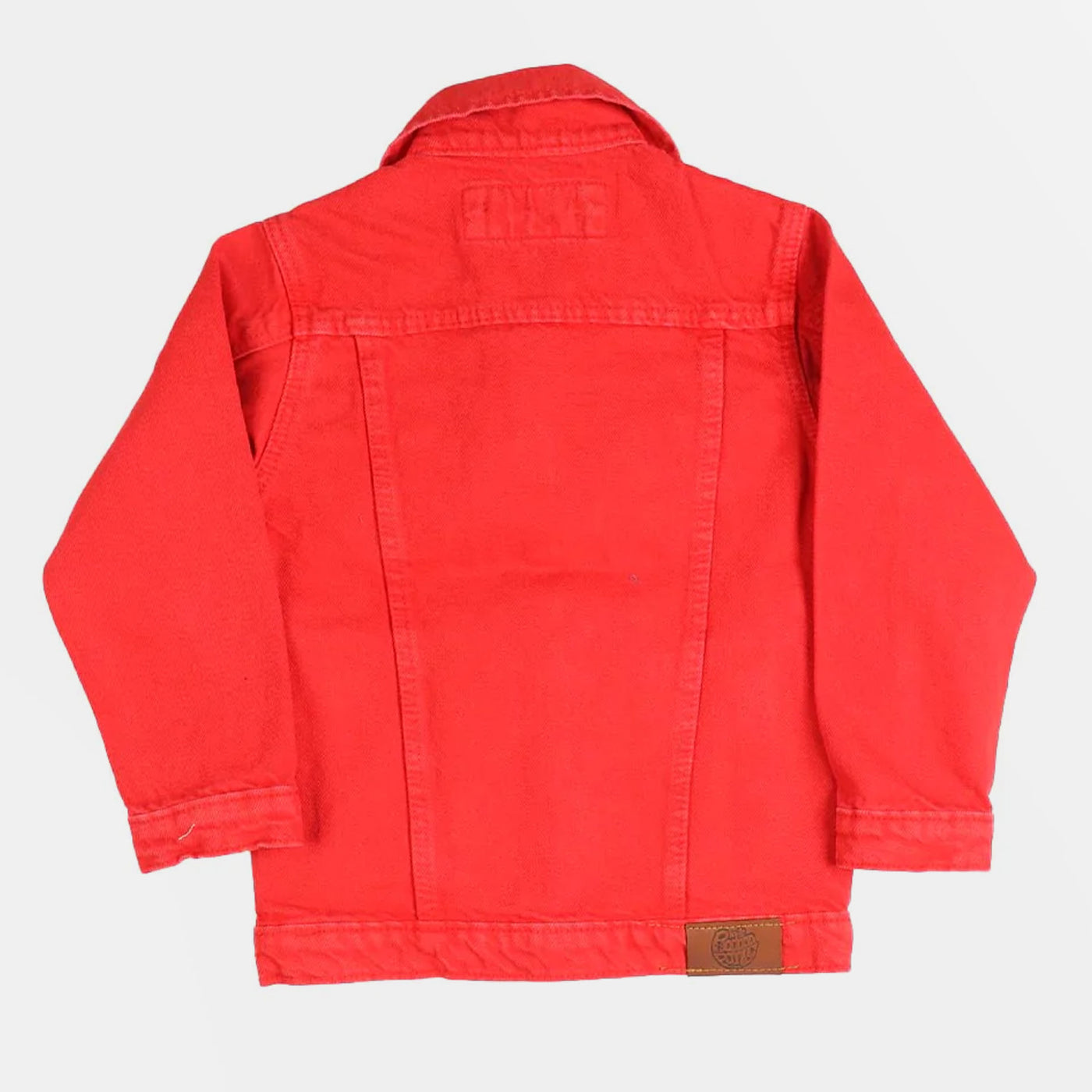 Basic Denim Jacket For Boys -Racing Red