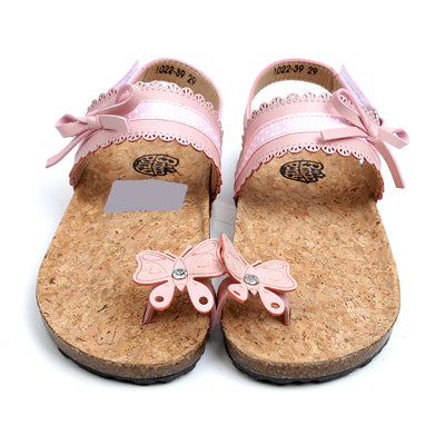 Butterfly Bow Sandal For Girls - Pink