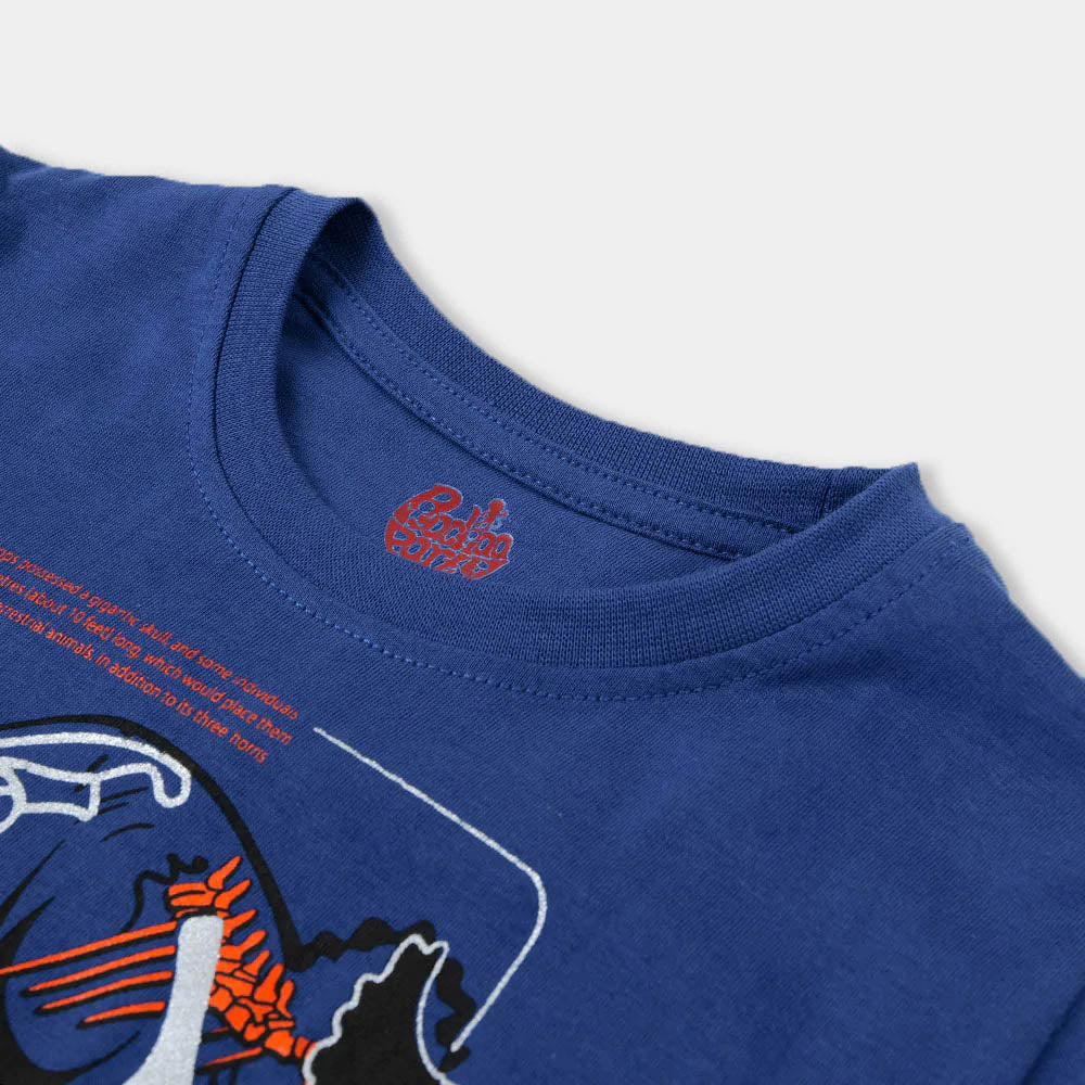 Boys T-Shirt Triceratops -Navy Peony