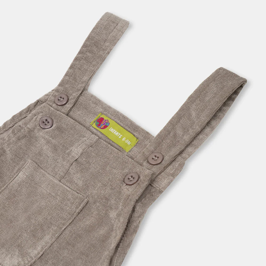 Infant Boys Corduroy Over All Pooh - GREY