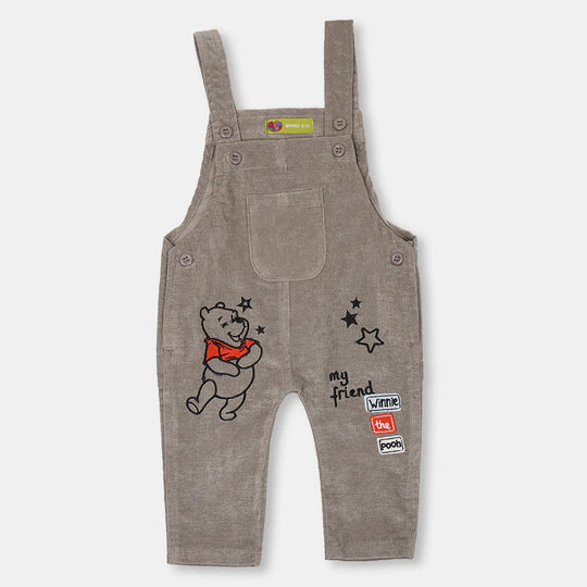 Infant Boys Corduroy Over All Pooh - GREY