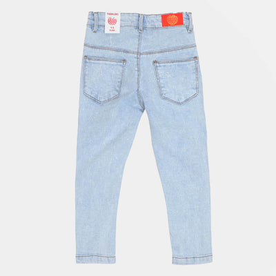 Girls Pant Denim Be The Pollution EMB - Ice Blue