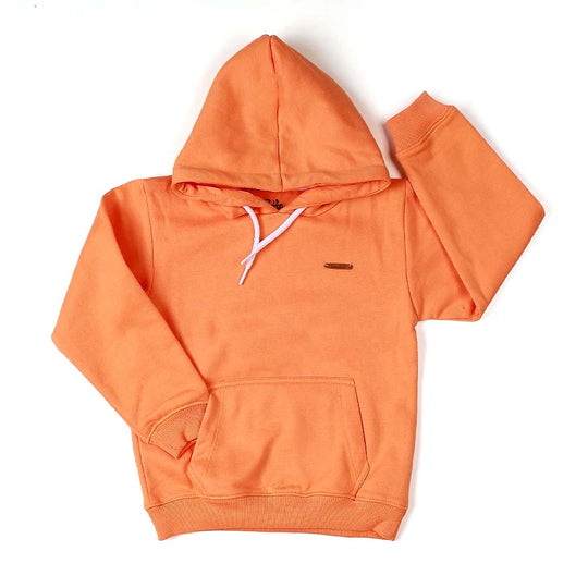 Girls Pull Over Hoodie - Orange