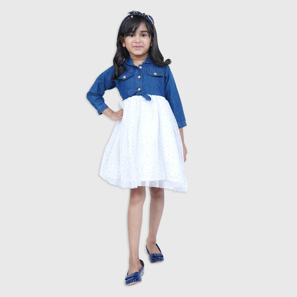 Girls Fancy Frock-White