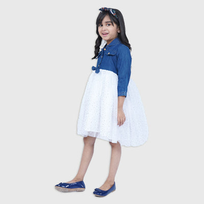 Girls Fancy Frock-White