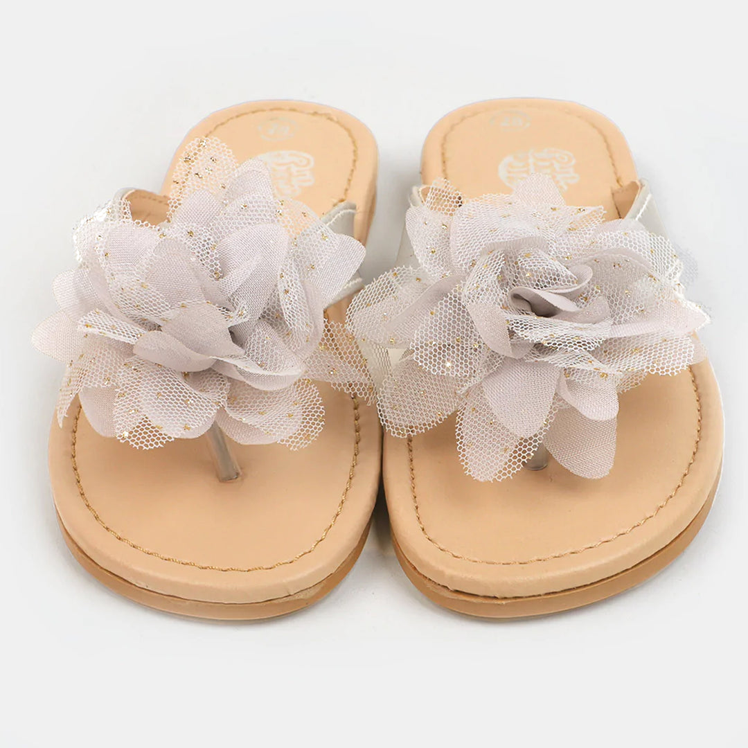 Casual Girls Slipper Flower 1215 - SILVER