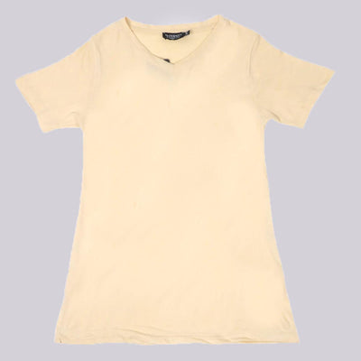 Women's Maternity V Neck T-Shirt - Cream