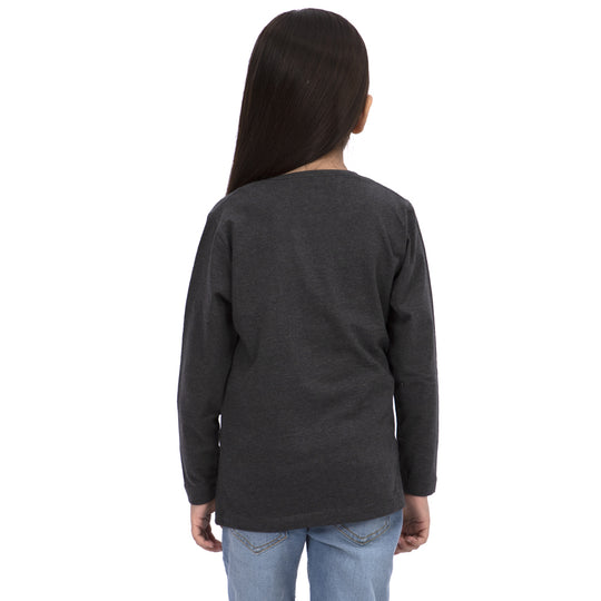 Character T-Shirt For Girls - Charcoal