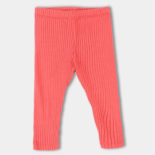 Infant Girls Rib Tights - Pink