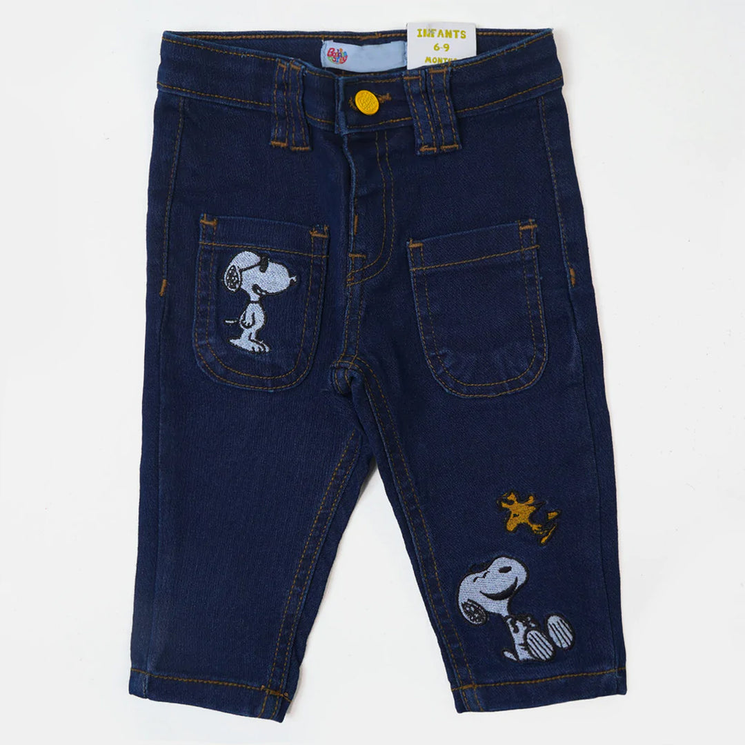 Infant Boys Pant Denim Character - DARK BLUE