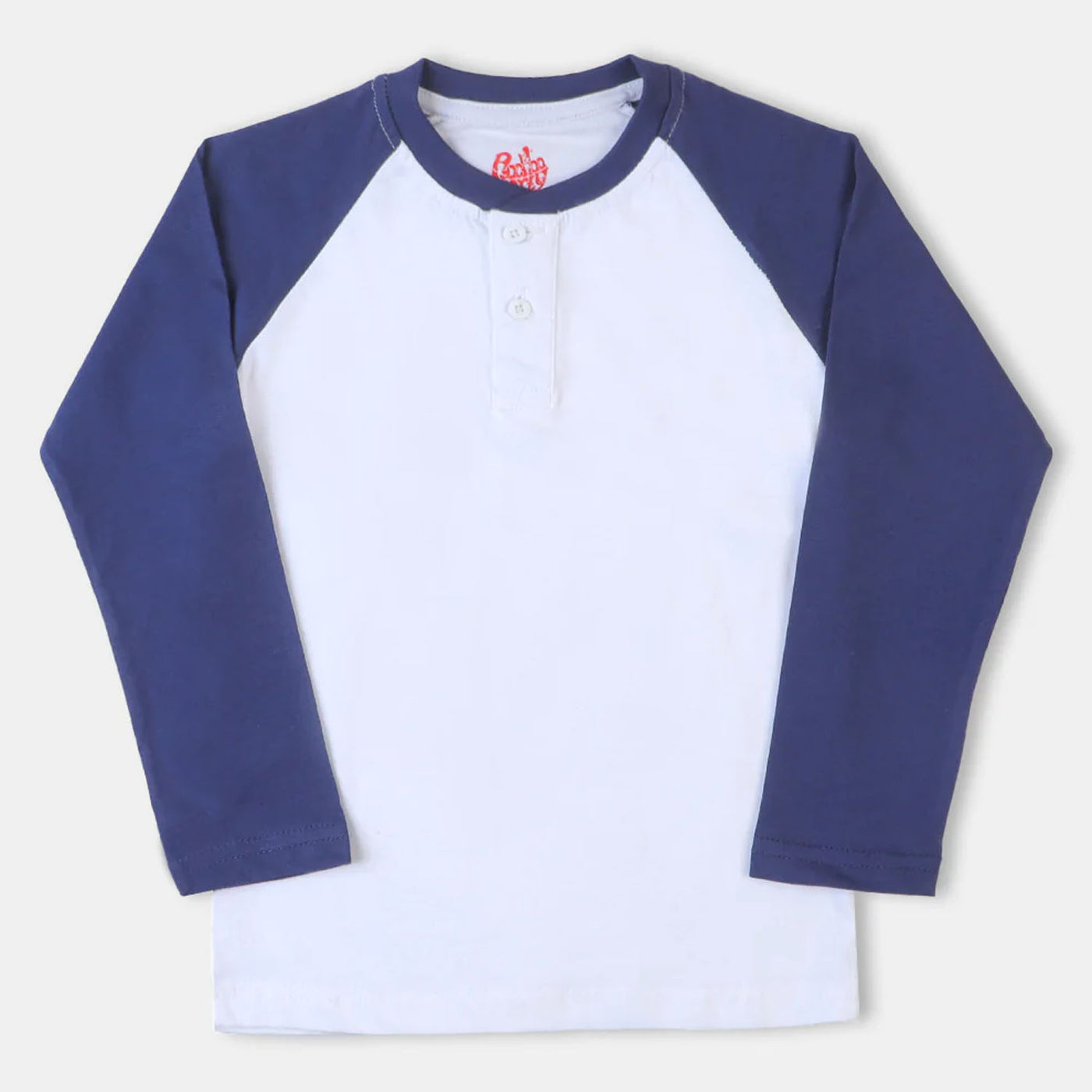 Boys T-Shirt F/S Raglan - White/Navy