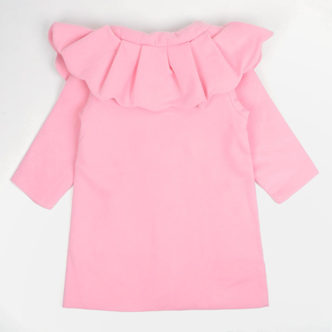 Girls Woolen Trench Coat - Pink