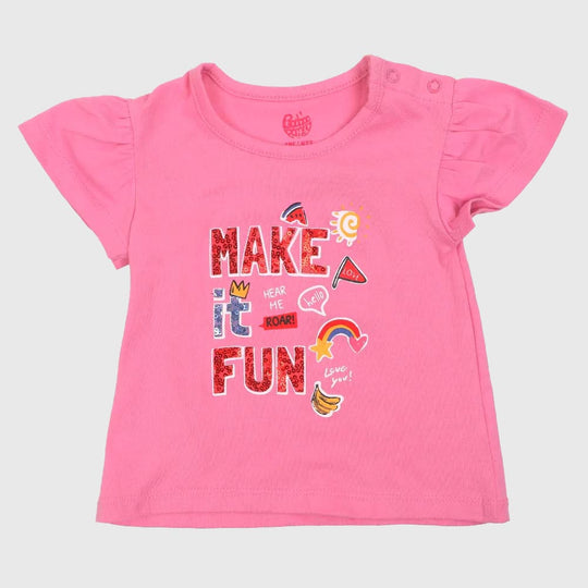 Girls T-Shirt Make It Fun-Pink