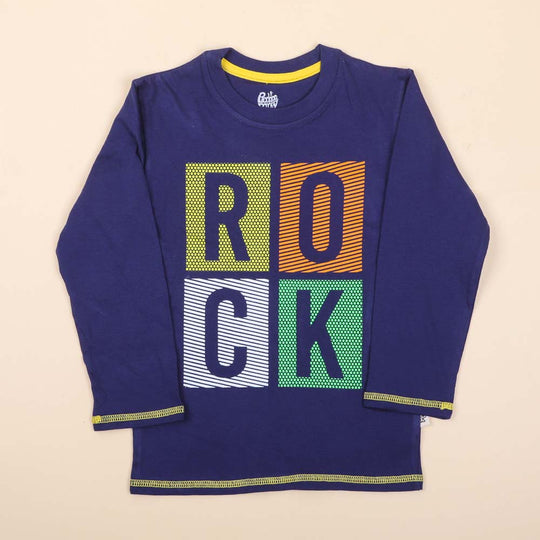 Rock T-Shirt For Boys - Navy