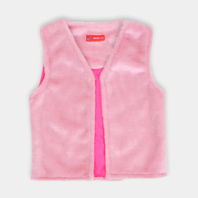 Puff Jacket For Girls - Pink