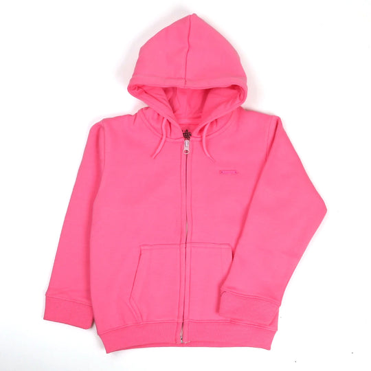 Zipper Hoodie For Girls - Pink