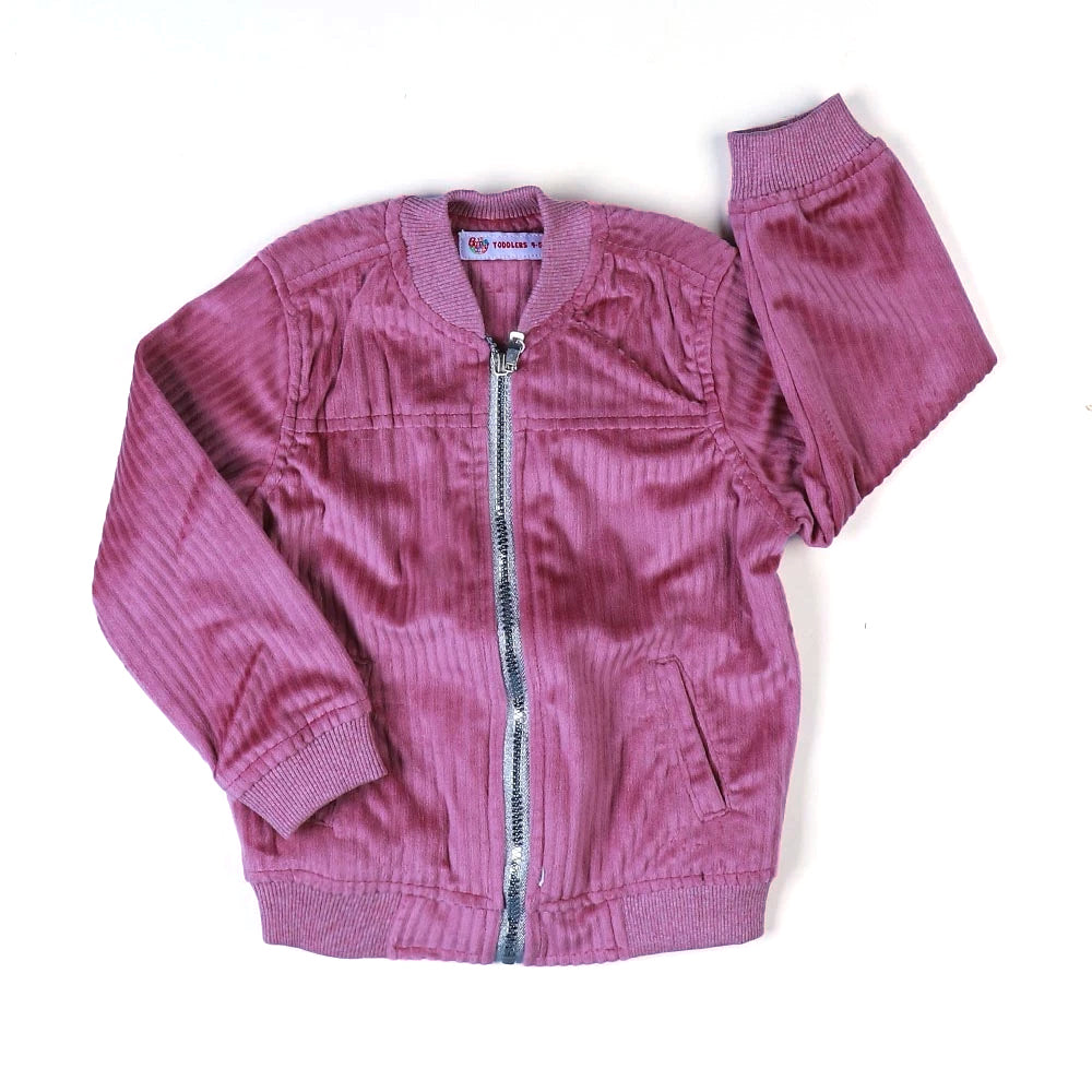 Girls Jacket Bomber Corduroy - Pink