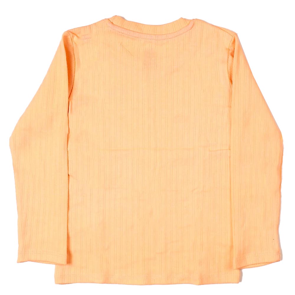 Kids Full Sleeves T-Shirt Rib - Peach