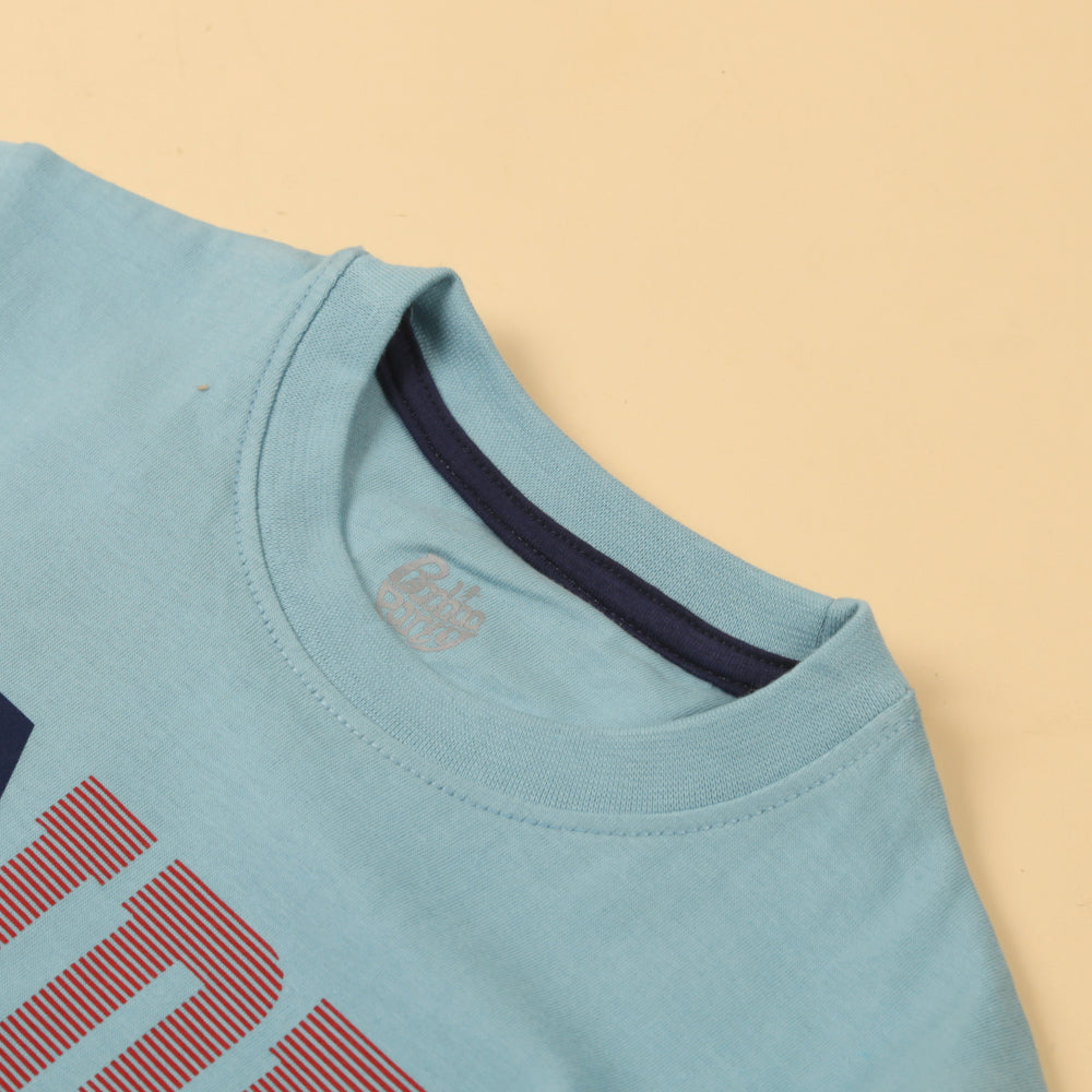 Ride The Wave T-Shirt For Boys - Sky Blue