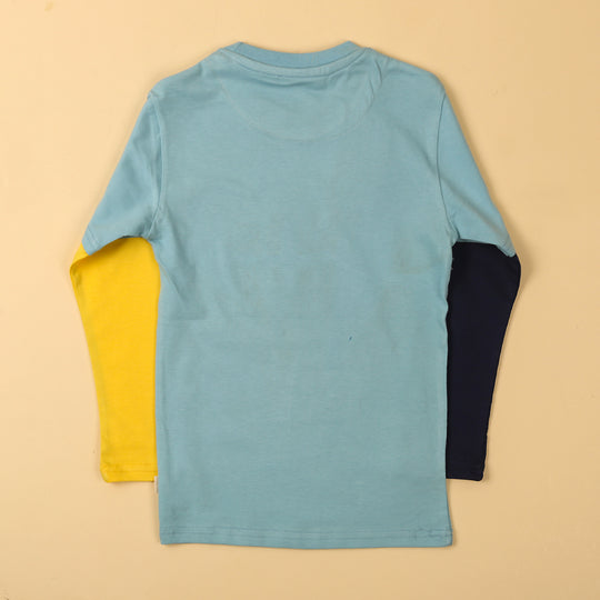 Ride The Wave T-Shirt For Boys - Sky Blue