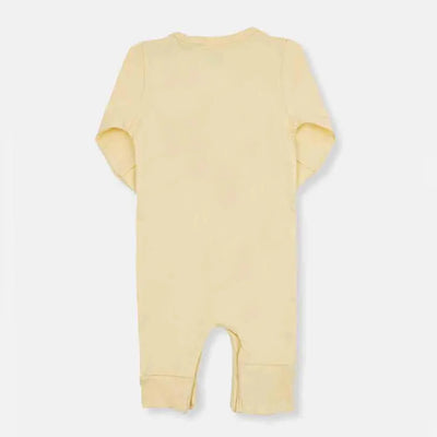 Infant Boys Knitted Romper Roar Some - Pastel Yellow
