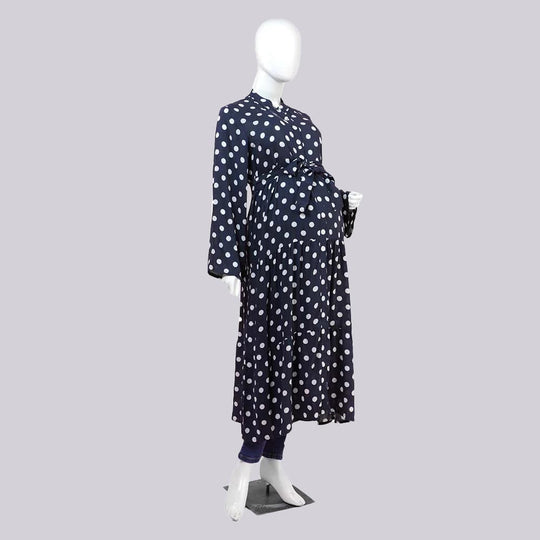Women's Maternity Dress Polka Dot - NAVY Price in Pakistan | Bachaa Party Women's Maternity Dress Polka Dot - NAVY Price in Pakistan | Bachaa Party