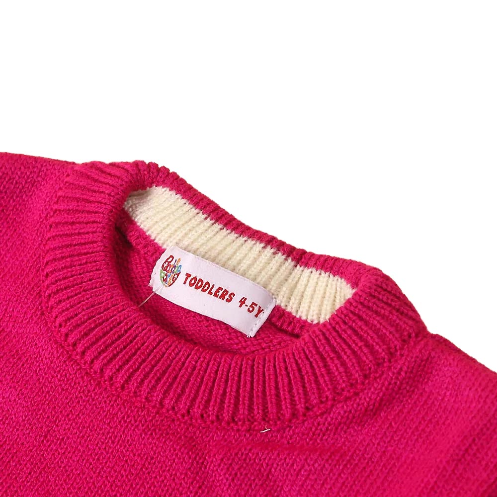 Basic Sweater For Girls - Pink (GS-10)