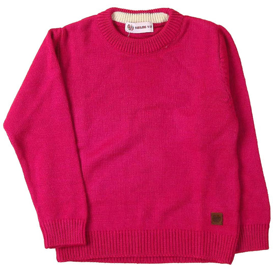 Basic Sweater For Girls - Pink (GS-10)