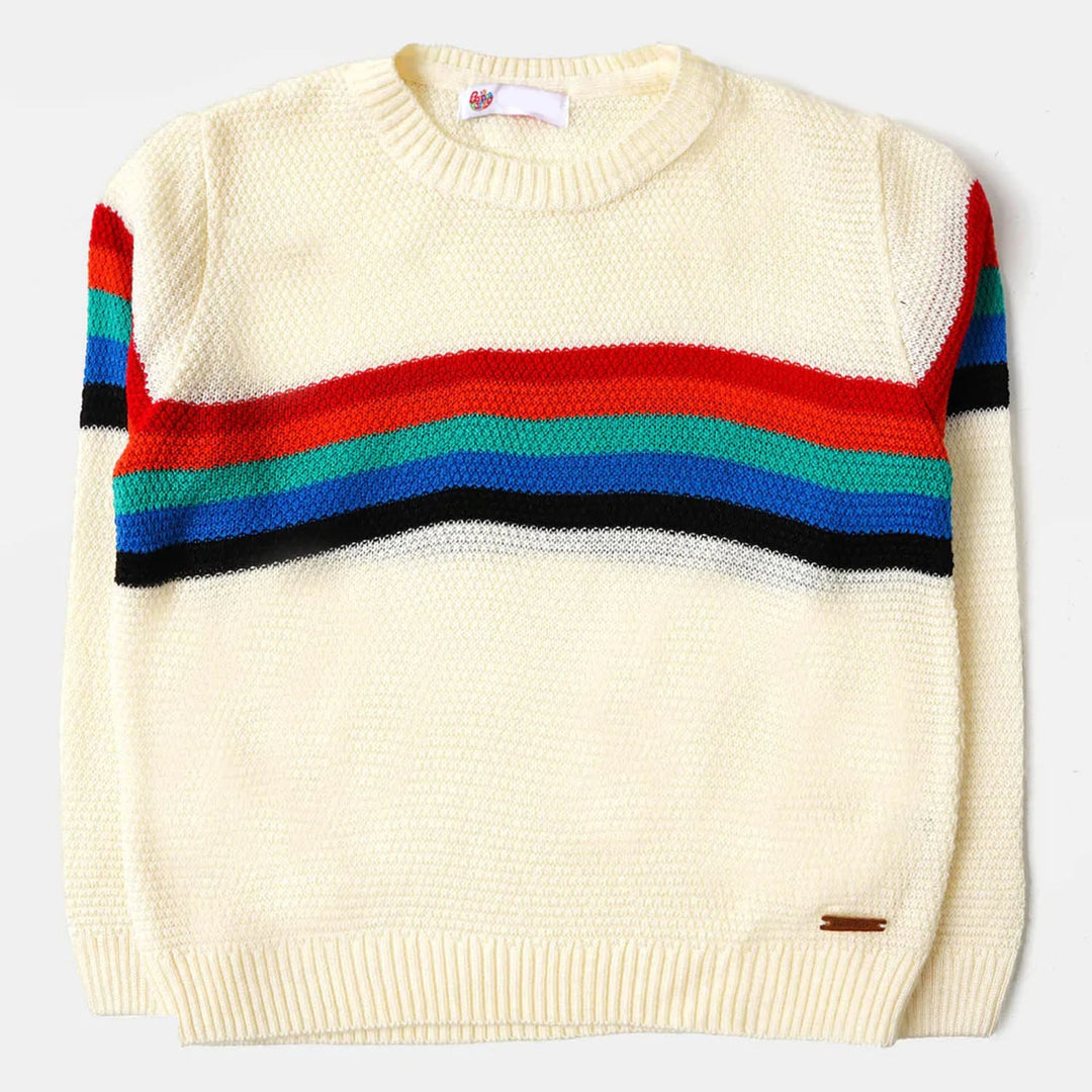 Teens BOYS SWEATER - OFF WHITE