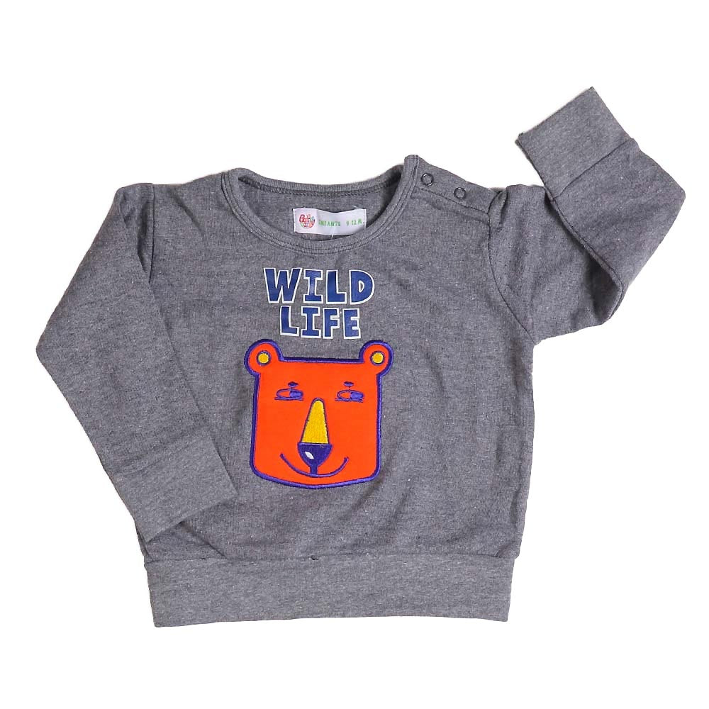 Infant Boys Sweatshirt Lion - Charcoal