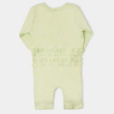 Infant Girls Knitted Romper Sweets - LIME CREAM