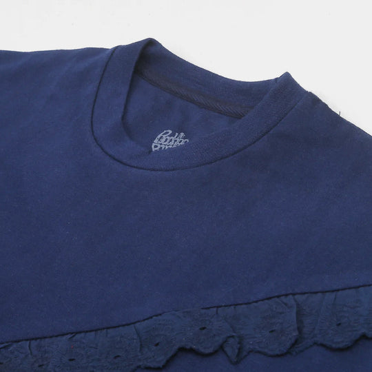 Teens Chicken Lace Sweatshirt For Girls Navy Blue