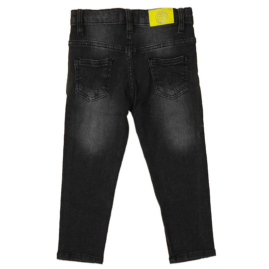 Skate Print Denim Pant For Boys - Black