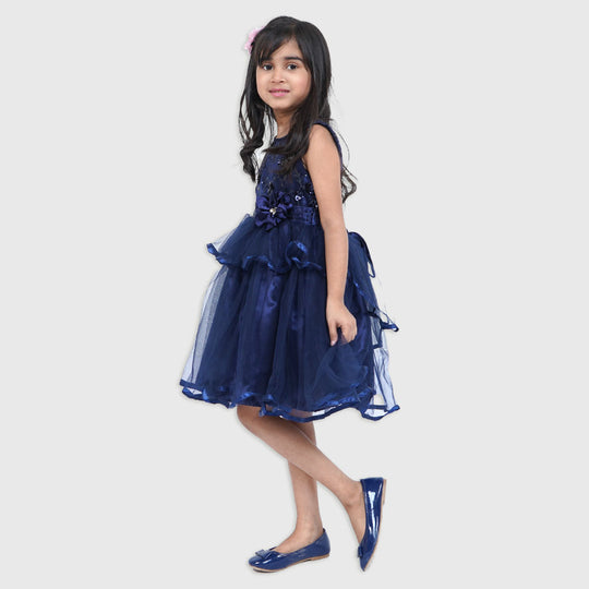 Girls Fancy Frock Layer -Blue