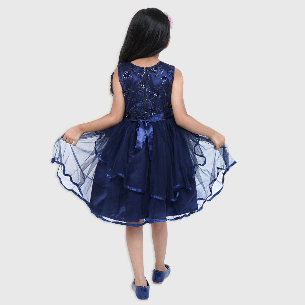 Girls Fancy Frock Layer -Blue