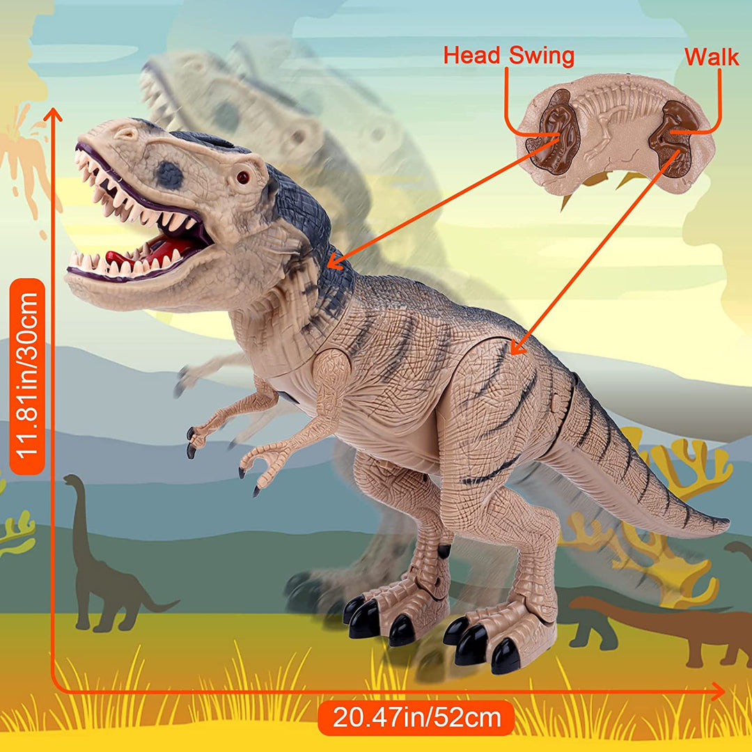 Remote Control Dinosaur Toy with Walking, Simulated Roaring
